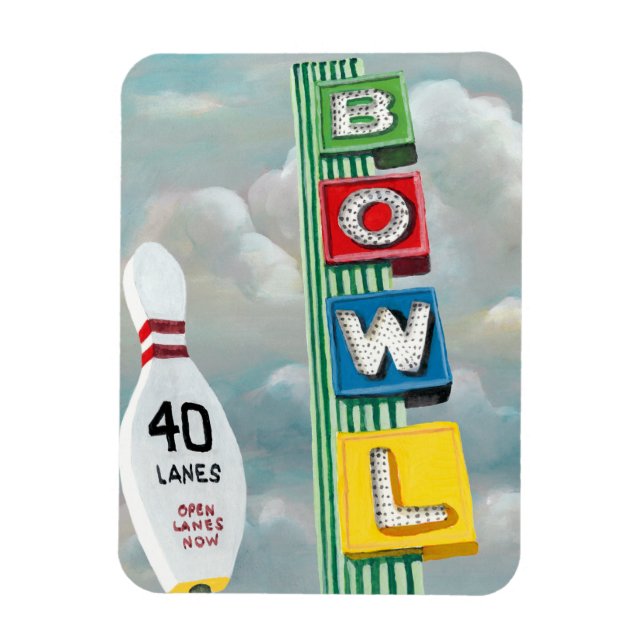 Magnet Flexible Oeuvre de Bowling Alley (Vertical)