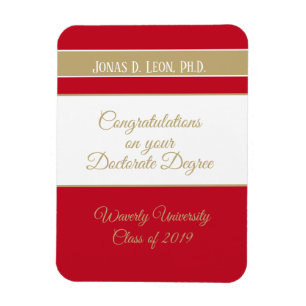 Magnet Flexible Offre-le ! Carte de diplôme de doctorat personnali