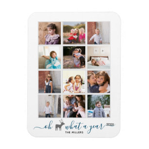 Magnet Flexible Oh cerf ce qu'un an dans avis photo collage bleu