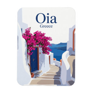 Magnet Flexible Oia Rue latérale Grèce