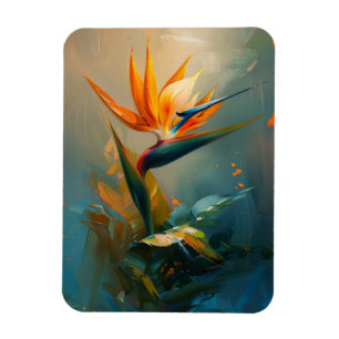 Magnet Flexible Oiseau de Paradise Peinture à l'huile flexible