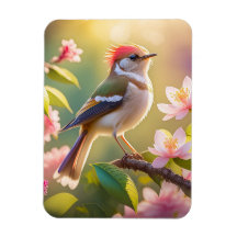 Oiseau de Paruline Imaginaire à tête rouge