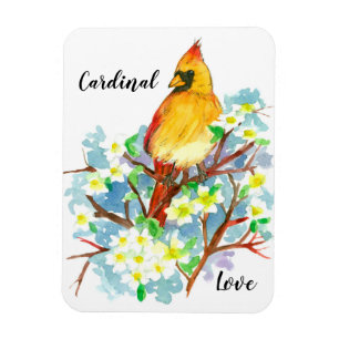 Magnet Flexible Oiseau d'état cardinal d'amour de la Virginie