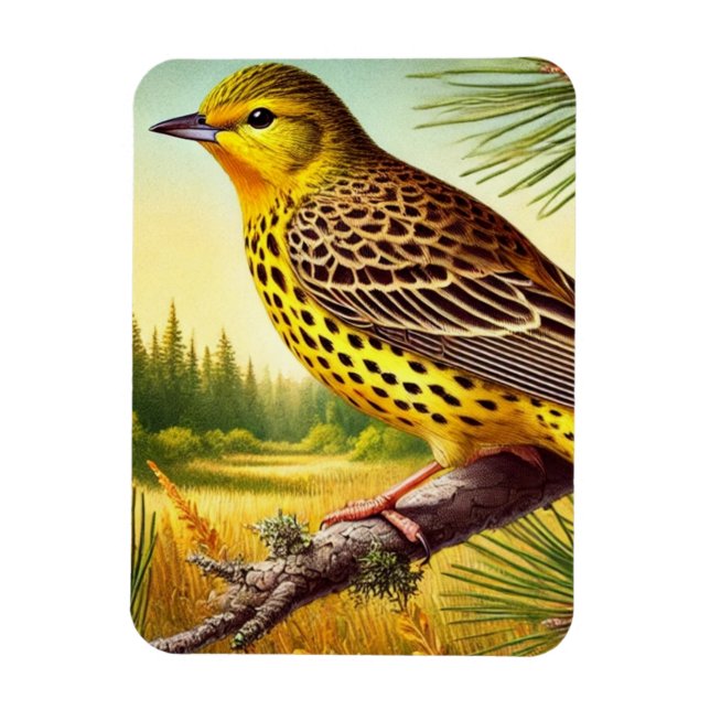 Magnet Flexible Oiseau d'État de l'Alabama Yellowhammer (Vertical)