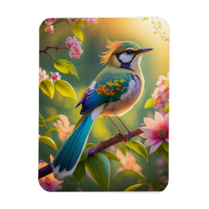 Magnet Flexible Oiseau fantastique à tête verte et ailes de sarcel