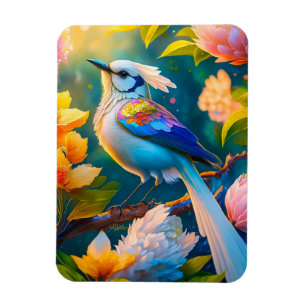 Magnet Flexible Oiseau Fantastique Geai à Ailes Arc-en-ciel