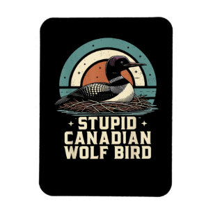 Magnet Flexible Oiseau loup canadien stupide 
