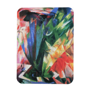 Magnet Flexible Oiseaux (Vogel) par Franz Marc, Art Cubisme Vintag