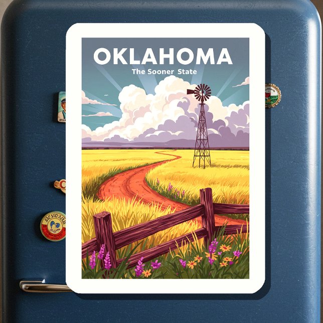 Magnet Flexible Oklahoma vintage (Créateur téléchargé)