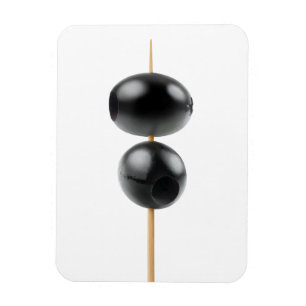 Magnet Flexible Olives noires dressées sur une brochette