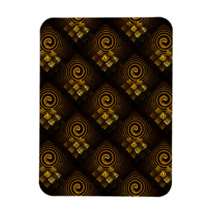 Magnet Flexible Or Moderne Boho Élégant Motif d'Art Abstrait #502