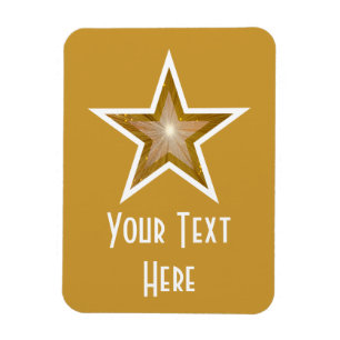 Magnet Flexible "Or" Star 'Text' flexible aimant vertical or