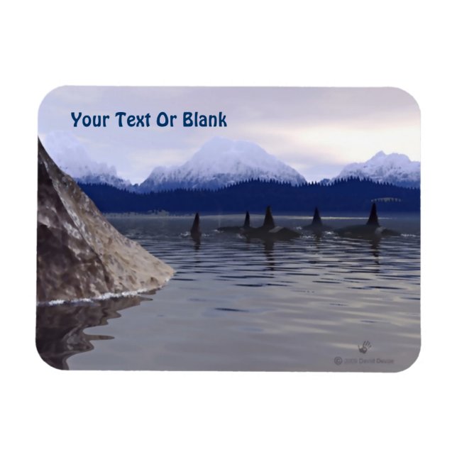 Magnet Flexible Orca d'eau foncée (Horizontal)