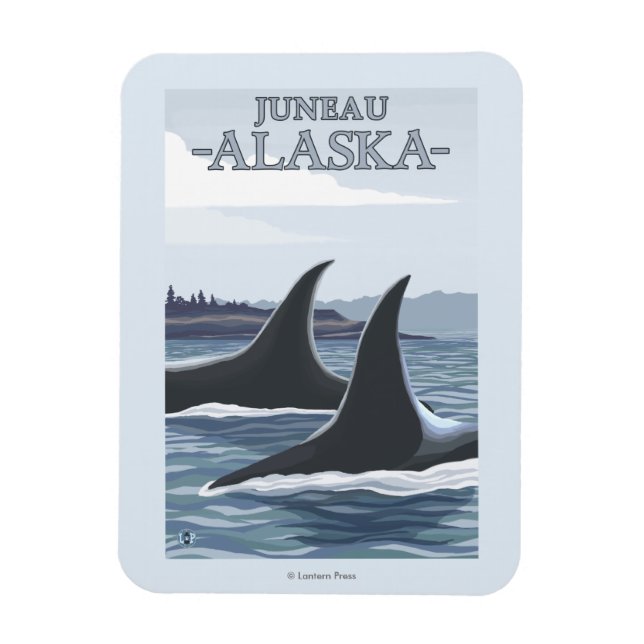 Magnet Flexible Orca Whales #1 - Juneau, Alaska (Vertical)