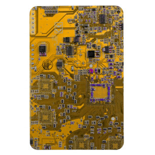 Magnet Flexible Ordinateur Geek Circuit Board Light Orange