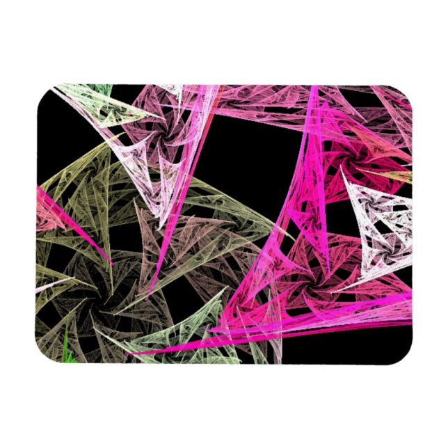 Magnet Flexible Origami Abstrait coloré (Horizontal)