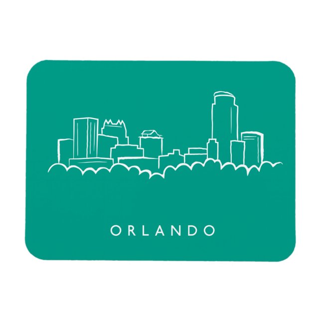 Magnet Flexible Orlando Florida Skyline (Horizontal)