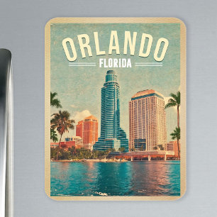 Magnet Flexible Orlando Florida Vintage Hauts bâtiments Palm 1960