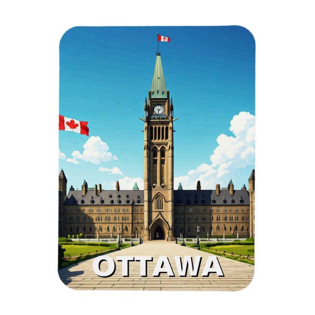 Magnet Flexible Ottawa Canada Voyages (Vertical)