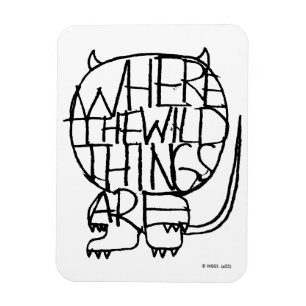 Magnet Flexible Où sont les monstres   Croquis de monstre