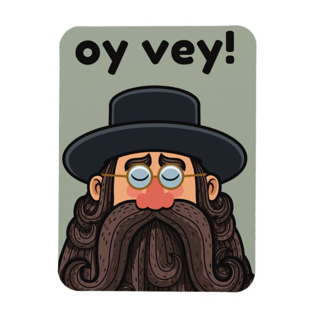Magnet Flexible OUI ! Funny RABBI Peronalisé (Vertical)
