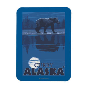 Magnet Flexible Ours au clair de lune - Curry, Alaska