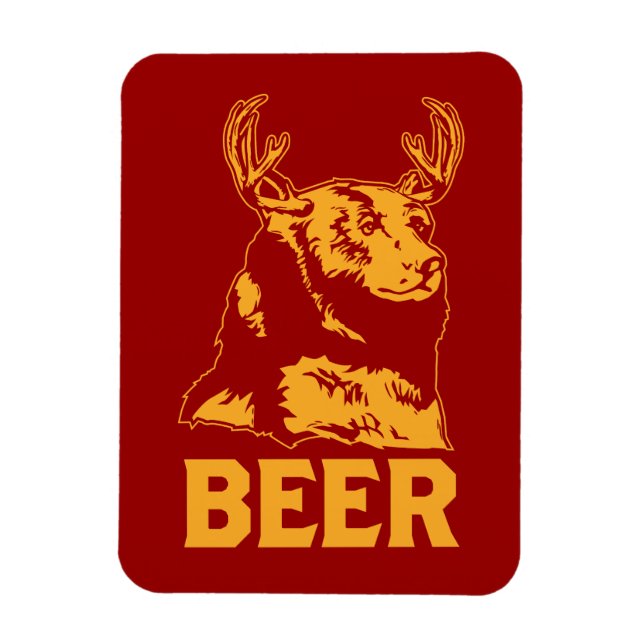 Magnet Flexible Ours + Cerf = Bière (Vertical)