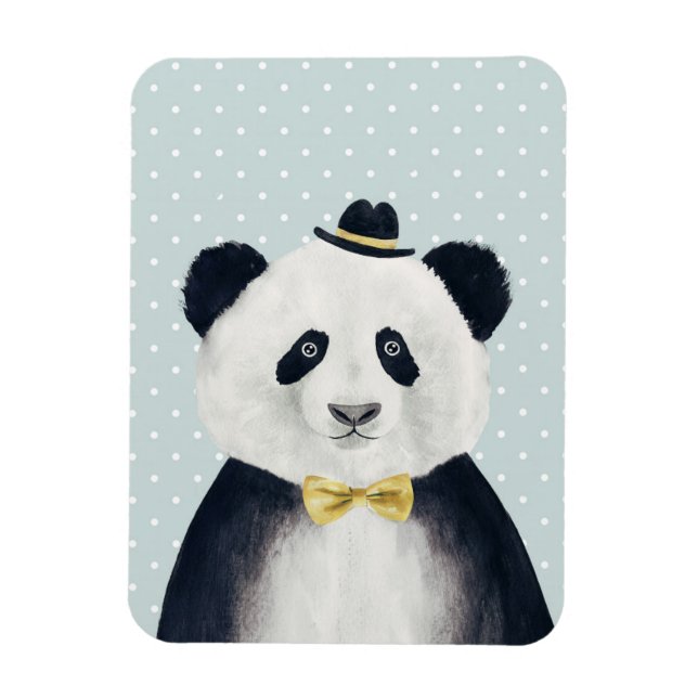 Magnet Flexible Ours de panda aquarelle (Vertical)