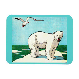 Magnet Flexible ours polaire et mouettes