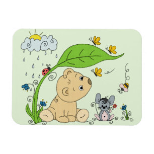 Magnet Flexible Ours sous la pluie