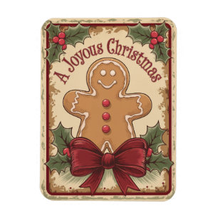 Magnet Flexible Pain d'épices vintage joyeux Joyeux Noël
