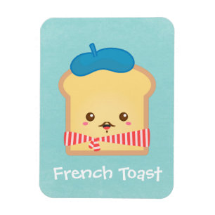 Magnet Flexible pain perdu mignon avec chapeau béret bleu