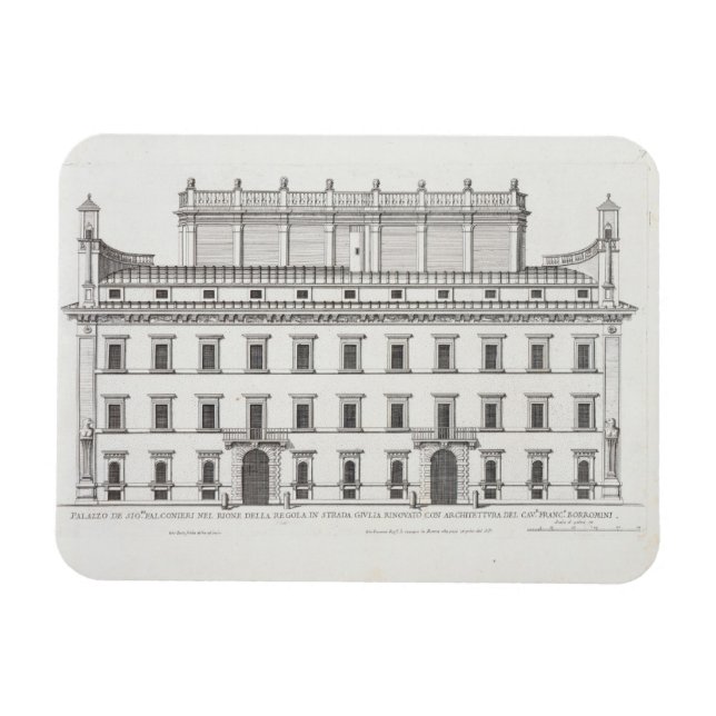 Magnet Flexible Palazzo Falconieri, Rome, de Palazzi di Roma, (Horizontal)