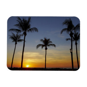 Magnet Flexible Palmiers et couchers de soleil, plage de Mindil