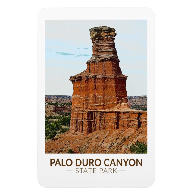 Magnet Flexible Palo Duro Canyon State Park Texas Art (Vertical)