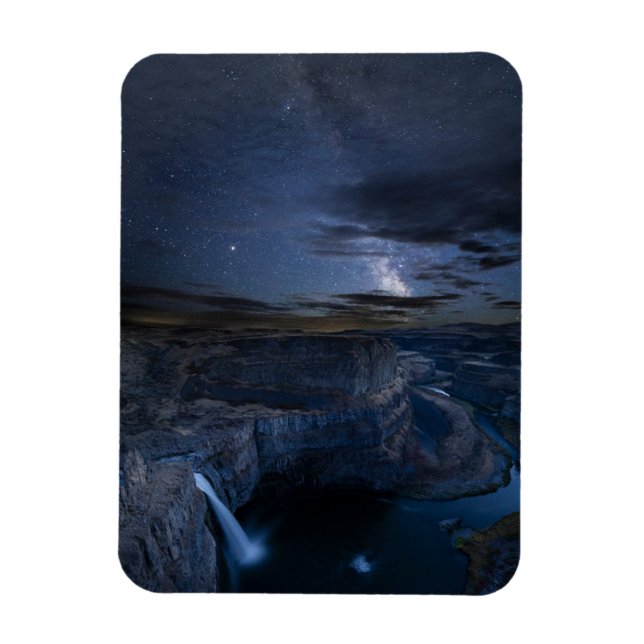 Magnet Flexible Palouse Falls Park & Milky Way | État de Washingto (Vertical)