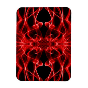 Magnet Flexible Panaches de Fumée Rouge sur Fond Noir