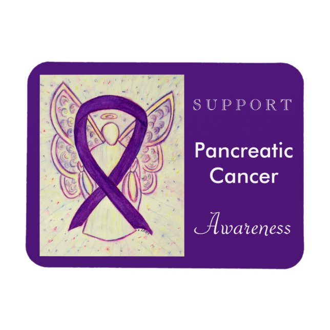 Magnet Flexible Pancréatique Cancer Sensibilisation Ruban Angel Ma (Horizontal)