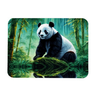 Magnet Flexible Panda géant dans la forêt de Bamboo