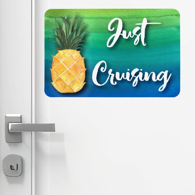 Magnet Flexible Panneau Cabine de la porte du navire de croisière (Cruise ship door magnet. Pineapple themed. )