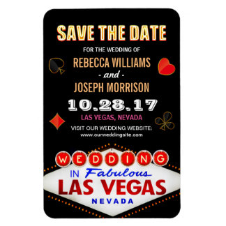 Magnet Flexible Panneau de nuit Las Vegas - Enregistrer le Mariage