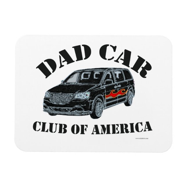 Magnet Flexible Papa Car Club Funny Parodie Slogan (Horizontal)
