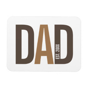 Magnet Flexible Papa personnalisé Brown moderne établi