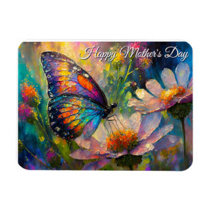 Magnet Flexible Papillon Fleur Sauvage Lever de Soleil Fête des Mè
