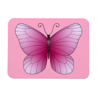 Magnet Flexible Papillon rose
