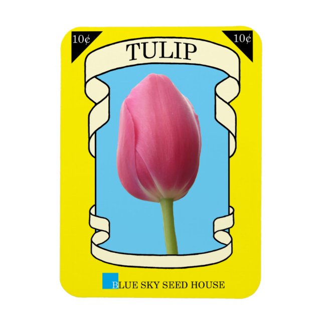 Magnet Flexible Paquet de graines de Tulip (Vertical)