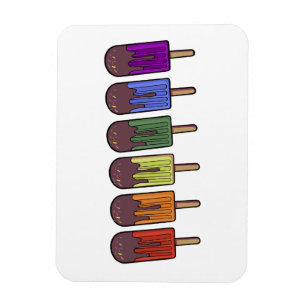 Magnet Flexible Parade de sucettes glacées arc-en-ciel