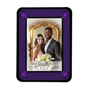 Magnet Flexible Parapluie violet & coeurs .7