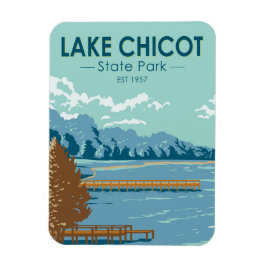 Magnet Flexible Parc d'état du lac Chicot Arkansas Vintage