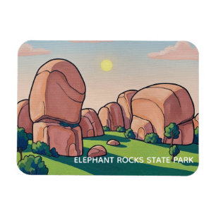 Magnet Flexible Parc d'État Elephant Rocks Missouri Travel